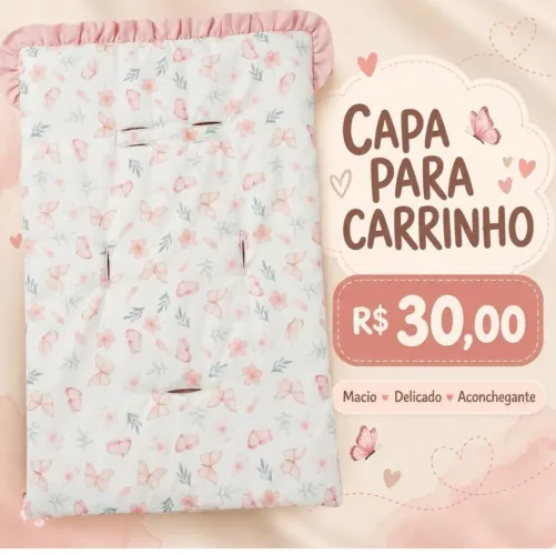 Capa para carrinho de bebê menina 
