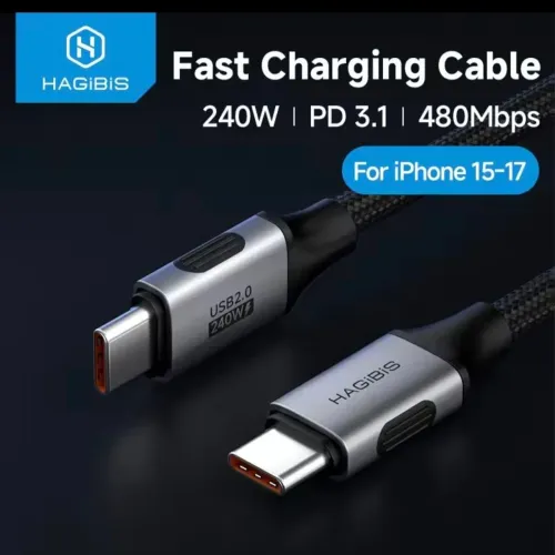 Cabo USB C carregamento rápido hagibis