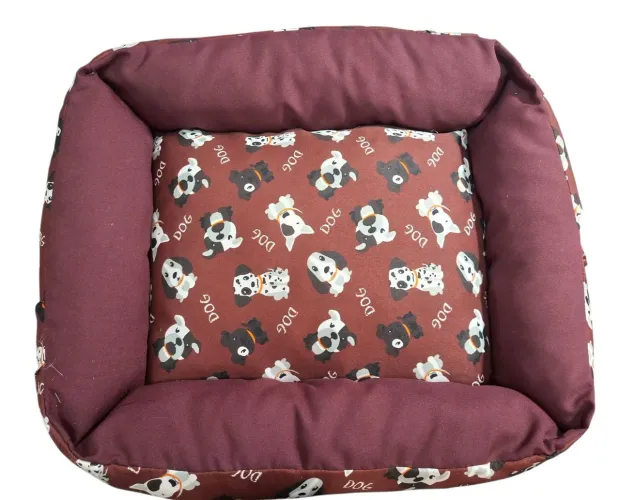 Cama Para Cachorro Estampa e Forro Removível Para Lavagem