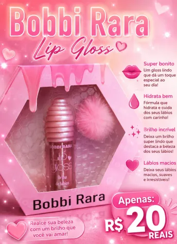 gloss labial chaveiro rosa