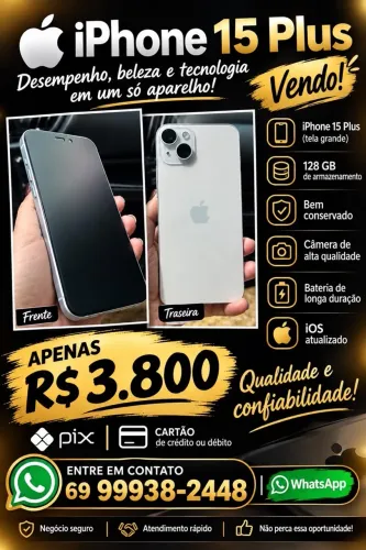 Vendo iPhone 15 Plus impecável