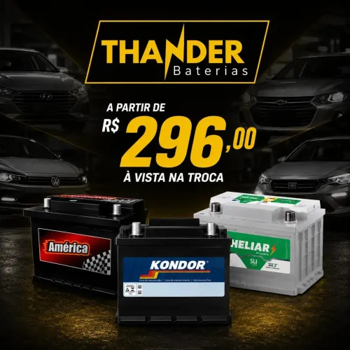 Baterias para Carro a Partir de 296,00 