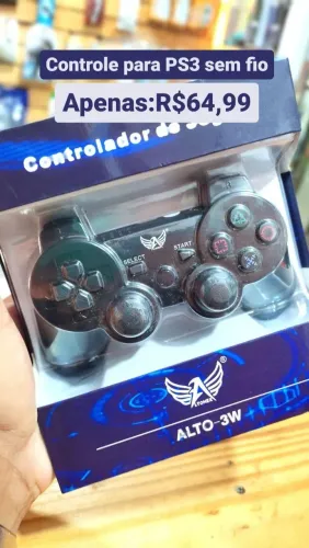 Controle Joystick Para PS3 sem fio Recarregável