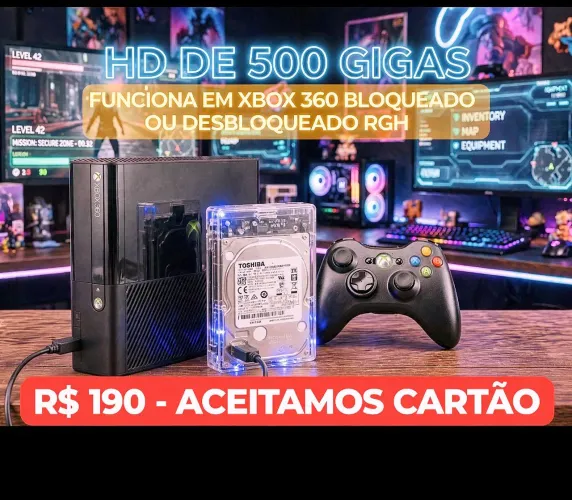 HD COM JOGOS XBOX 360