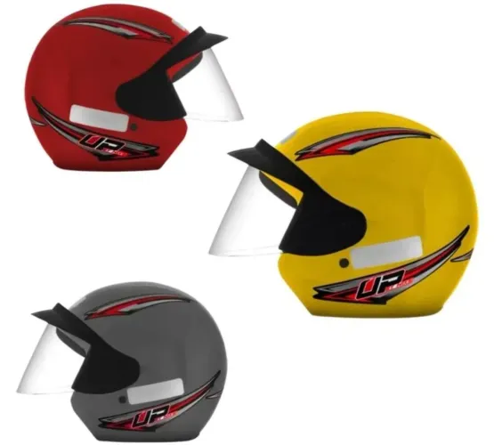 Capacete infantil aberto várias cores tamanho 56