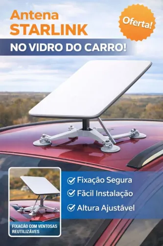 Suporte para Starlink Mini Fixação Por Ventosa