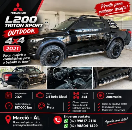 Mitsubishi L200 Tri. Outdo. GLS 2.4 CD 4X4 Die. AUT 2021