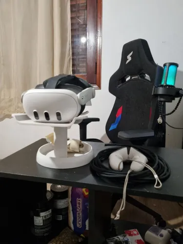 Meta quest 3 128gb + suporte + strep + cabo link