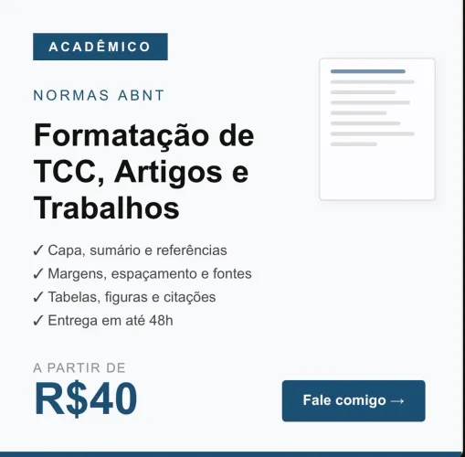 Formatação ABNT para TCC, artigos e trabalhos acadêmicos