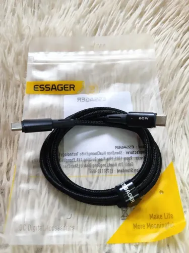 Cabo Original Essager USB C pra USB C