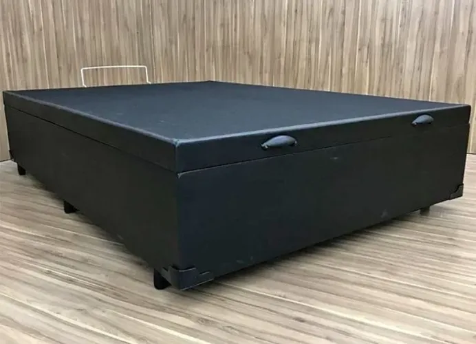 FRETE GRÁTIS  base box casal corino preto ENTREGA HOJE !!! 