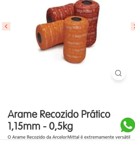 Arame Prático 500 gramas Recozido Amarrar Ferragens,Colunas Super Recomendado
