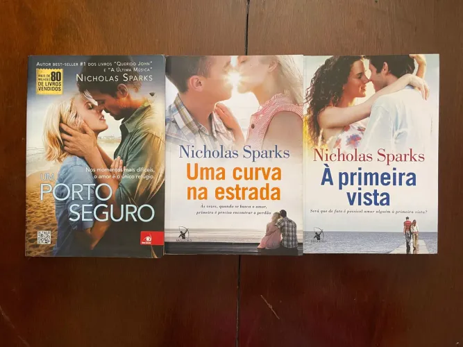 Livros do Nicholas Sparks - Um Porto Seguro, Uma Curva na Estrada e À Primeira Vista