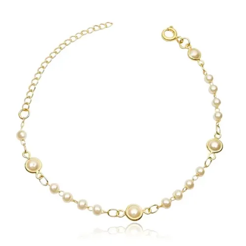 Pulseira pérolas | Camadas em ouro