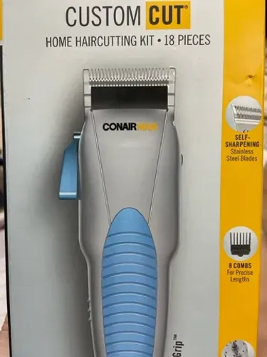 Kit de corte de cabelo masculino com 18 peças - na caixa