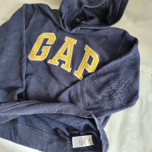 Blusa Moleton Infantil com Capuz Marca Gap-Azul Marinho-Tam XL em ótimo estado
