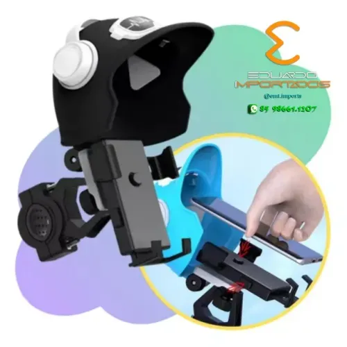 Suporte Capacete Para Celular Proteção Sol Chuva Moto Bike