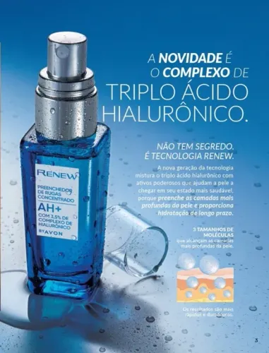 Renew Avon Ácido Hialurônico Preenchedor de Rugas e Hidratante Concentrado-Avon-30g
