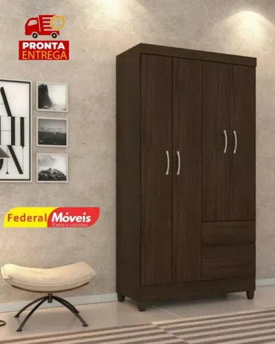 Guarda Roupa 4 Portas Novo Fazemos Entrega