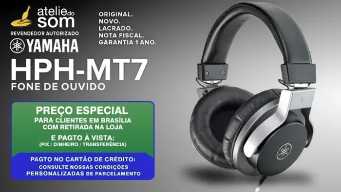 Fone de Ouvido HPH-MT7 Yamaha Preto