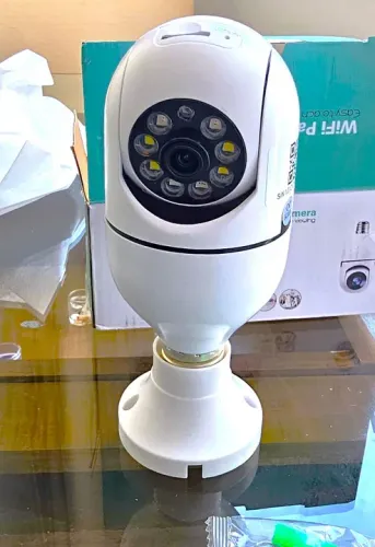 Câmera Wi-fi Tipo Lâmpada Sensor de Movimento Led Infravermelho Entrego no DF