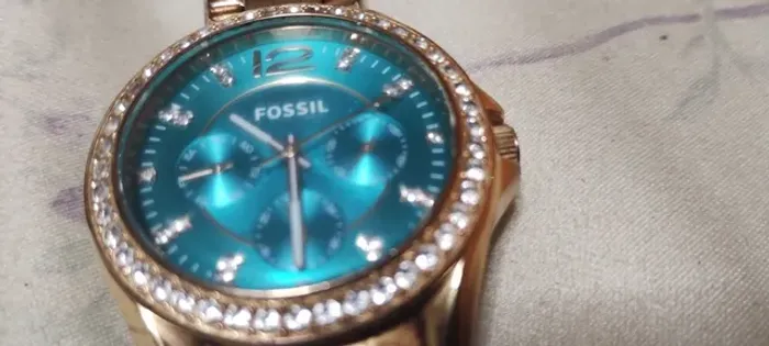 Relogio Fossil Feminino fundo côr esmeralda