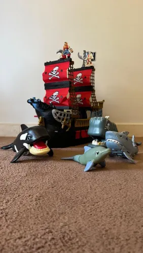 Navio Pesadelo do Mar + Animais Marinhos - Imaginext