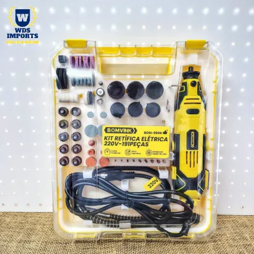 Mini Retífica Profissional Kit 191 Peças