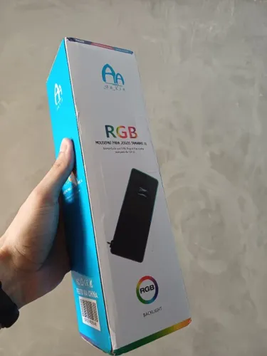 Mouse Pad Gamer LED RGB - Impermeável - Novo