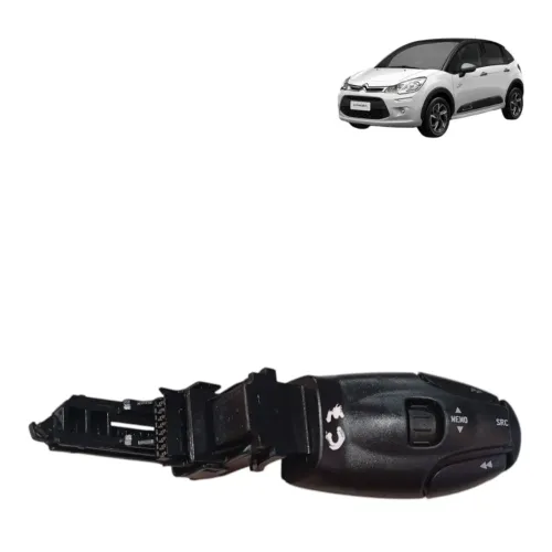 Comando Chave Som Volante Citroen C3 2014 S 32074