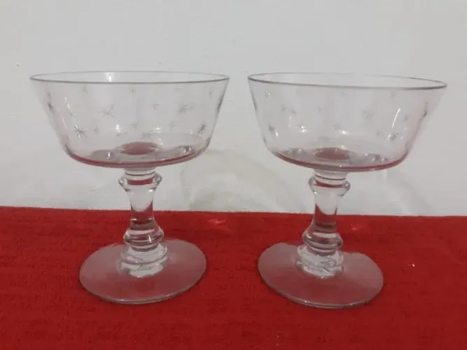 Taça cristal lapidado champanhe