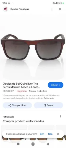 Óculos da Quiksilver