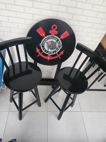 Conjunto de mesa e cadeiras Corinthians