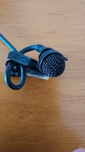 Microfone de lapela omnidirecional miniatura Sony ECM-77B