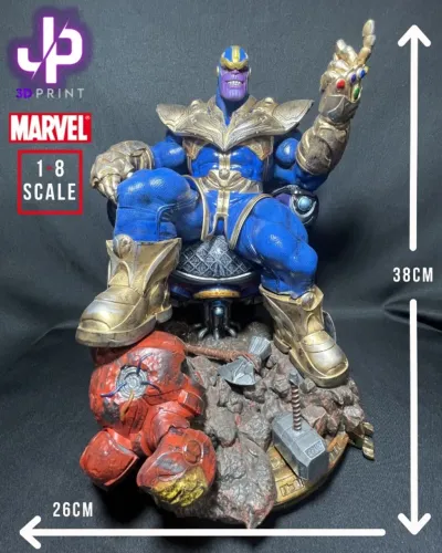Action Figure - Thanos - Vingadores - Impressão 3d feito todo em resina.