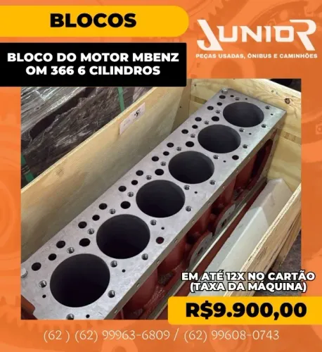 Bloco do Motor Mercedes Om 366 6 Cilindros Novo!