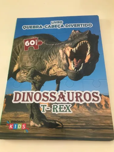Livro Quebra Cabeca Divertido Dinossauros T-Rex