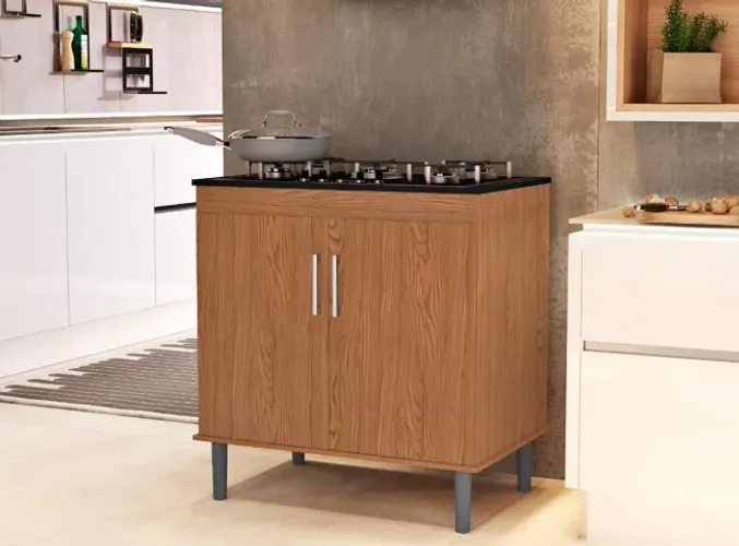 Armário de Cooktop marrom