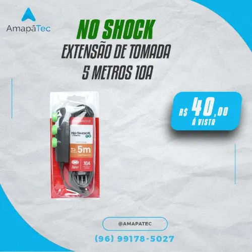 Extensão de tomada 5 metros 10A