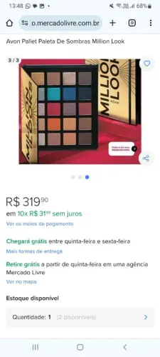 Paleta de maquiagem Avon