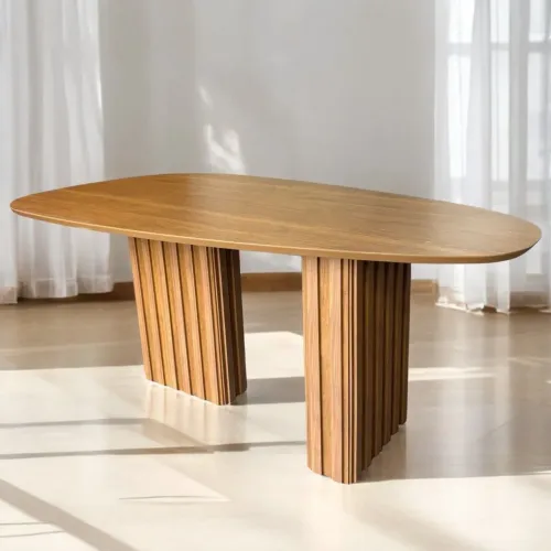 Mesa de Jantar Isis Tampo Orgânico 1,80m de Largura