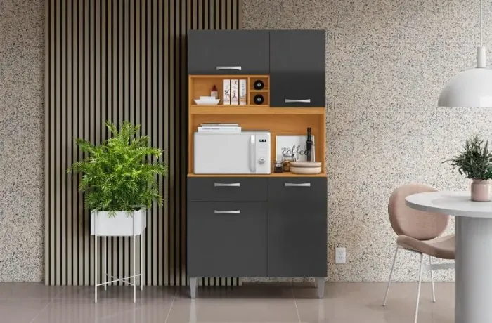 Armário de cozinha moderno e funcional