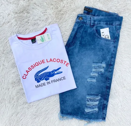 Kits Tam M Camisa e Bermuda Jeans 