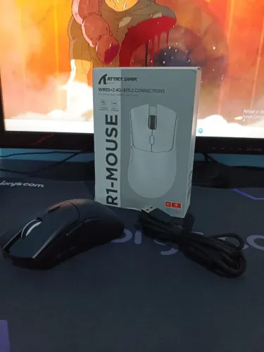 Mouse Gamer Attack Shark R1 - Sem Fio, Novo Lacrado