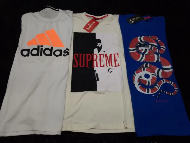 3 Camisetas de Marca - Adidas, Supreme e Gucci