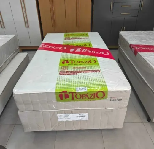 Cama box solteiro 88x188 molas ensacadas individualmente 