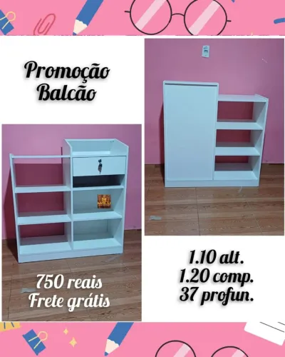 Balcão Promocional Branco - Frete Grátis!