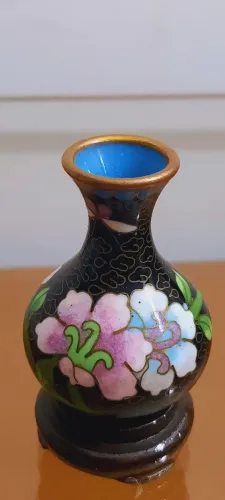 Cloisonné autêntico de colecionador- Vaso Cloisonné