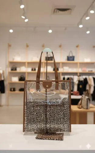 BOLSA DE PRAIA COM  ESTAMPA ANIMAL PRINT