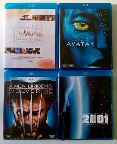 Kit 4 Dvds Blu-Ray Originais 